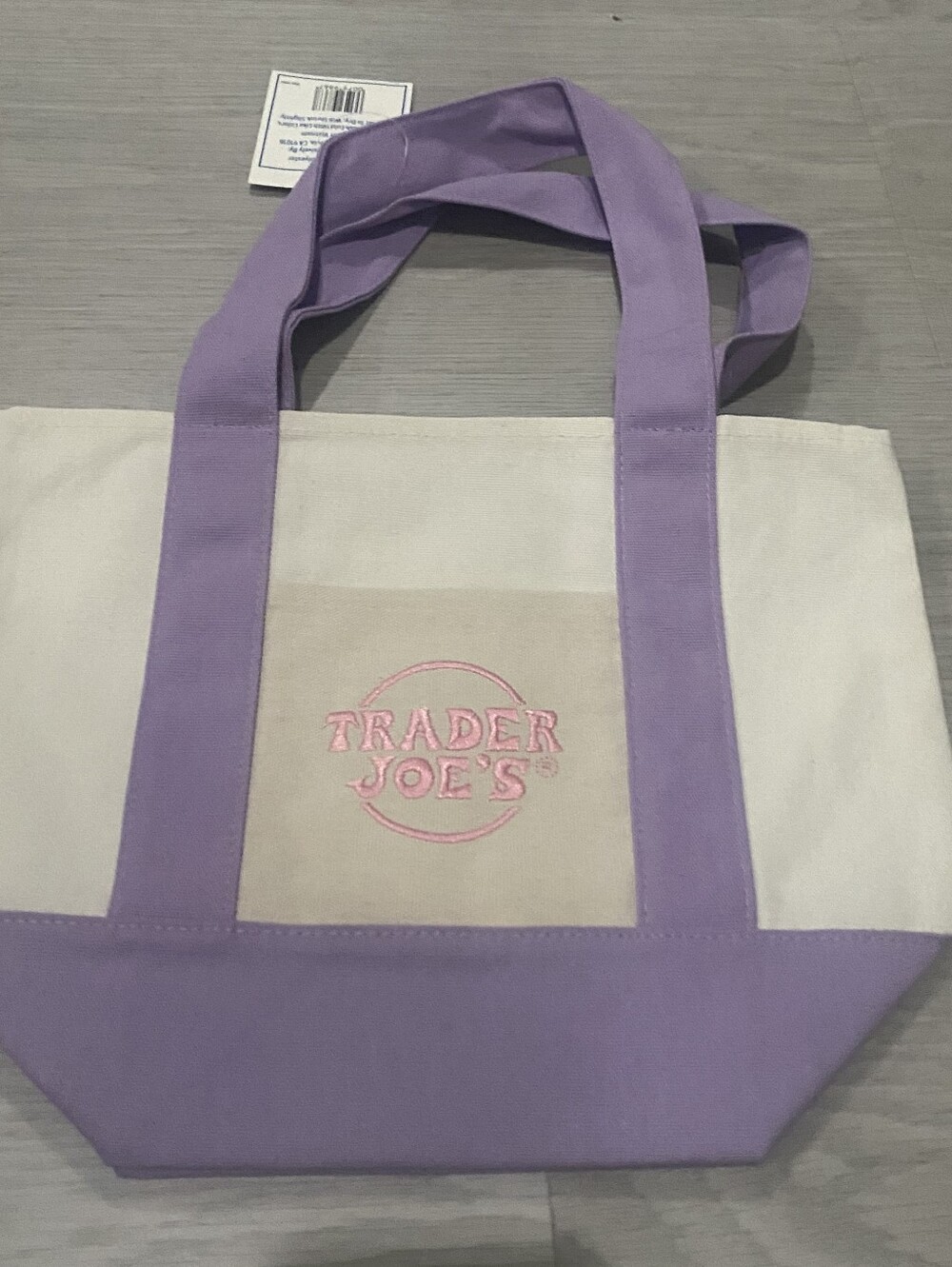 Mint Green Stripe And Light Purple Tote Bag Bundle - Picture 2 of 2